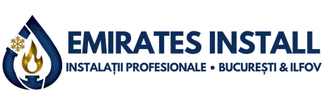Logo dreptunghiular Emirates Install – Servicii complete de instalații sanitare, termice și climatizare